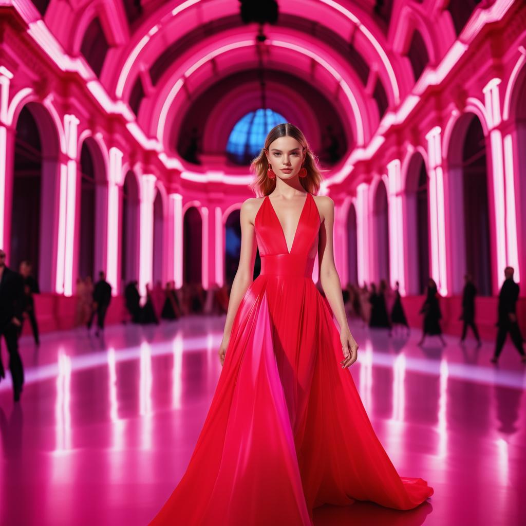 Vibrant Fashion Runway at Le Grand Palais