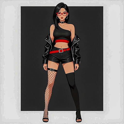 Confident Woman in Stylish Attire