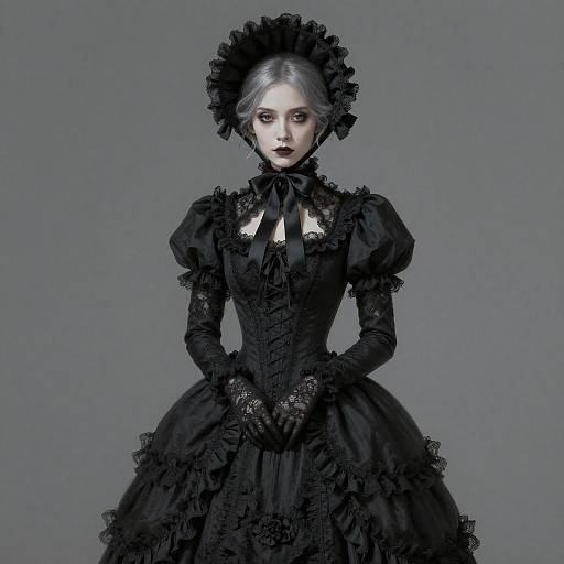 Gothic Victorian Woman in Elegant Attire