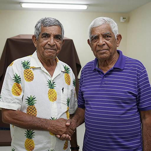 Candid Moment of Two Older Men