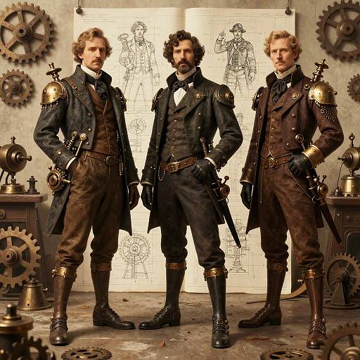 Steampunk Inventors in Victorian Workshops