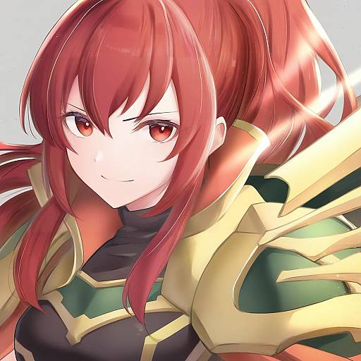 Illustration of Anna (fire emblem), fire emblem in the style of Kakao (noise-111)