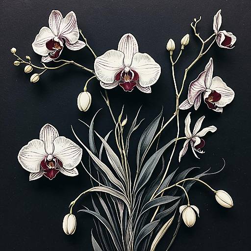 Ephemeral Host Adorned with Orchids