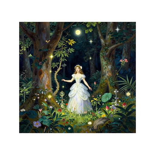 Enchanted Magical Forest Illustration