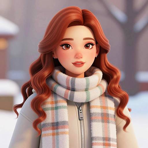 Warm Winter Style: Cozy Digital Illustration