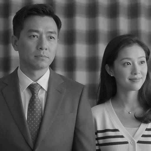 Elegant Black-and-White Portrait of Couple