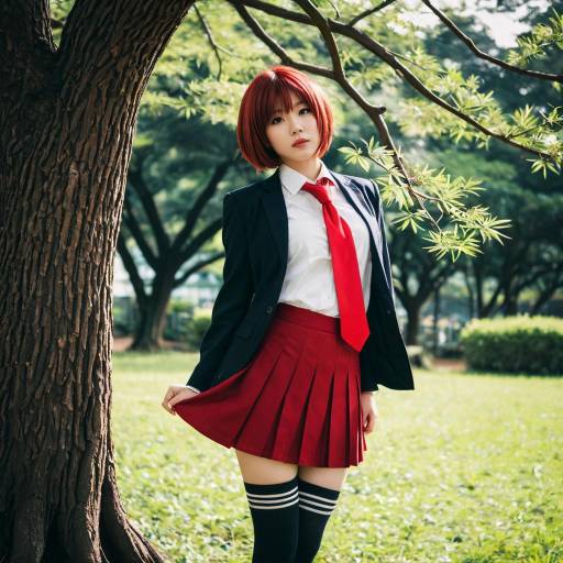 Realistic Teruteru Hanamura Cosplay Outdoors