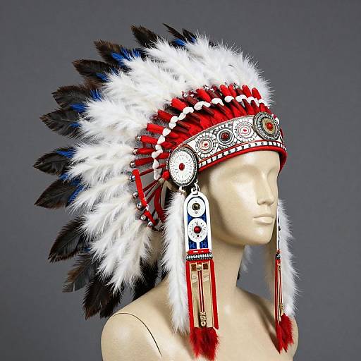Mannequin in Native American Headdress