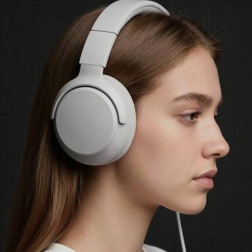 Profile Portrait with Grey Headphones