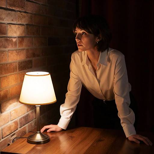 Thoughtful Woman in a Cozy Room