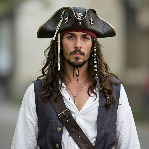Realistic Adult Male Pirate Portrait