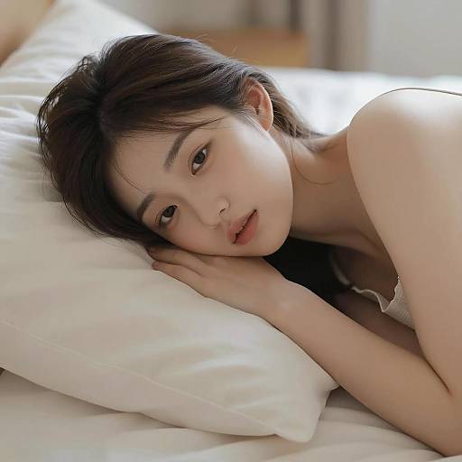 Serene Portrait of a Relaxed Young Woman