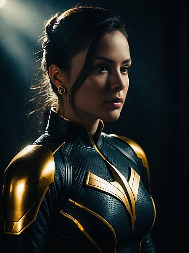 Photorealistic Lavagirl Superhero Portrait