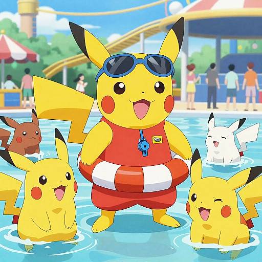 Vigilant Pokémon Lifeguard at Water Park