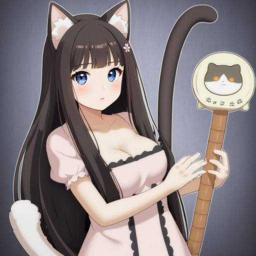 Illustration of Aina (mao lian), original in the style of Onikokko