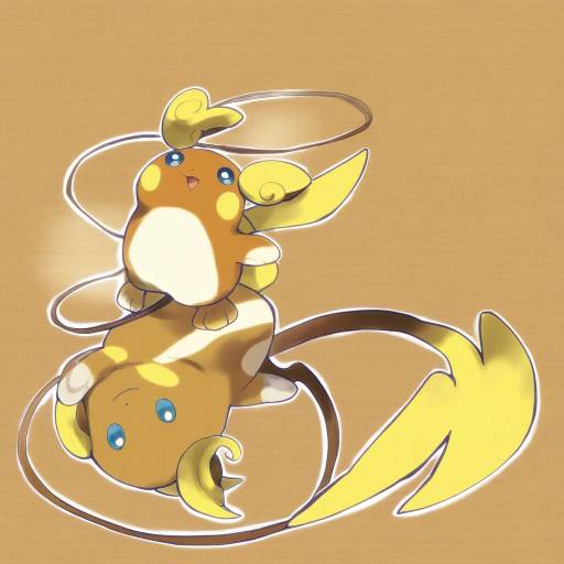 Illustration of Alolan raichu, pokemon in the style of Shinoasa