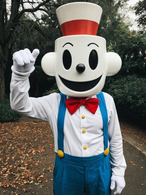 Realistic Cuphead and Mugman Cosplay Photo