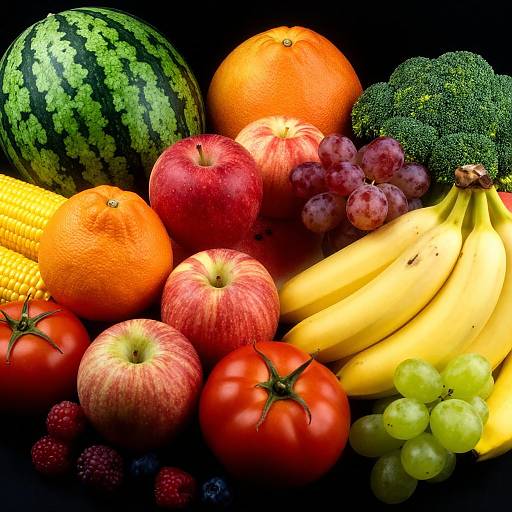 Vibrant Fresh Fruits and Vegetables