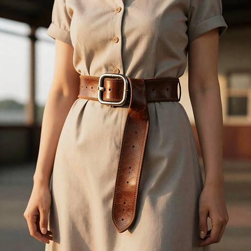 Vintage Pilot Cinching Dress at Sunset