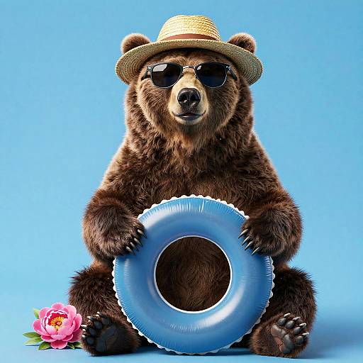 Charming Bear in Summer Attire