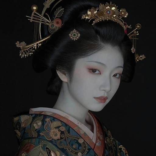 Surrealistic Japanese Woman Portrait