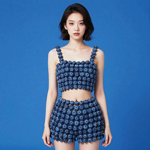 Woman in Blueberry Fashion Art