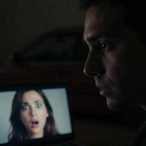 Intense Eye in Dark Car Atmosphere