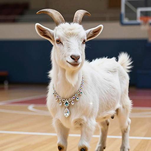 Regal Ethereal Goat on Court