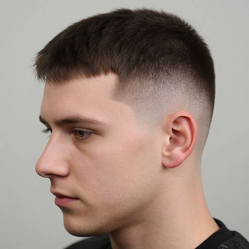 Mohawk Fade Portrait of Fit European Man