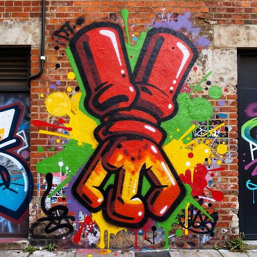 Upside Down Peace Sign Graffiti