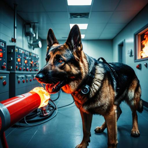 German Shepherd in Nuclear Meltdown Scene German Shepherd in Nuclear Meltdown Scene