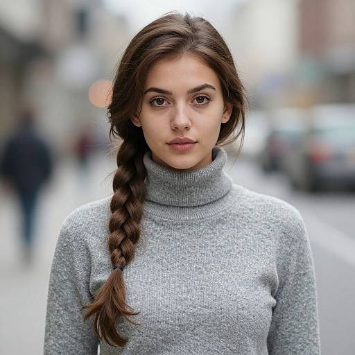 Realistic Winter Woman Portrait