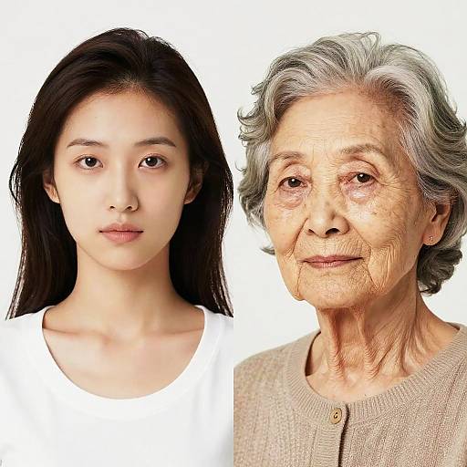 AI Aging Progression of Woman