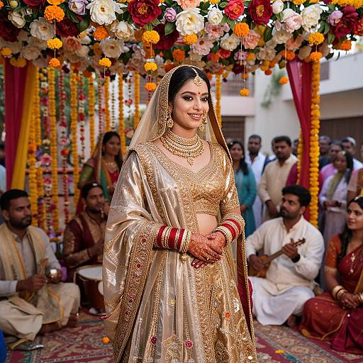 Vibrant Indian Bride in Festive Gujarat Wedding