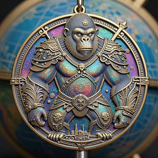 Abominable Snowman Line Art Trinket