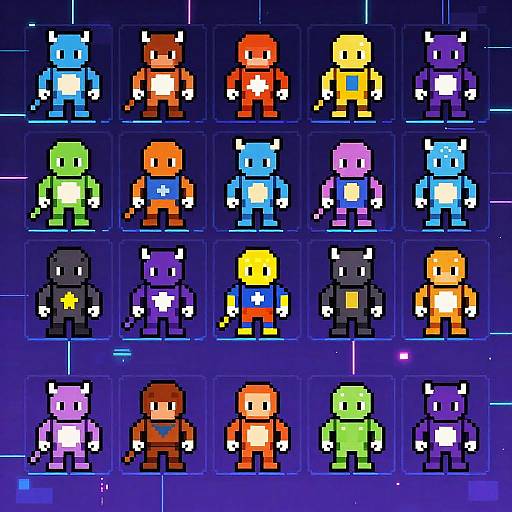 Cyberpunk Pixel Art Hero Generator