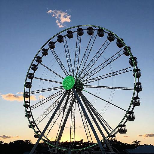 Majestic Ferris Wheel at Sunset