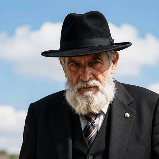 Elderly Gentleman in Classic Attire