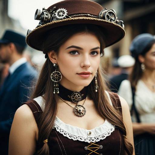 Elegant Lady Mechanika Costume Portrait