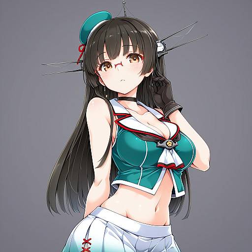 Illustration of Choukai kai ni (kancolle), kantai collection in the style of Frfr