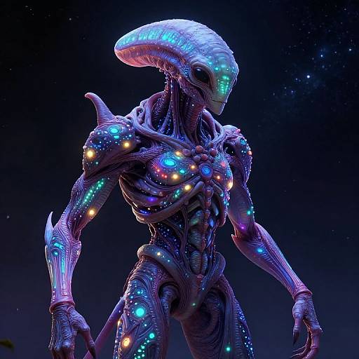 Bioluminescent Alien Creature Concept Art