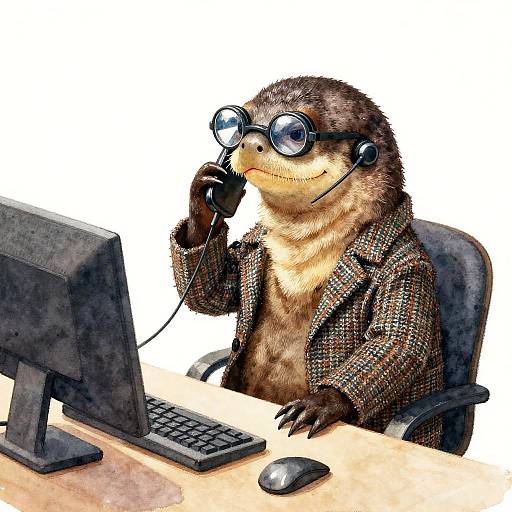 Angry Monocled Platypus Calling Tech Support