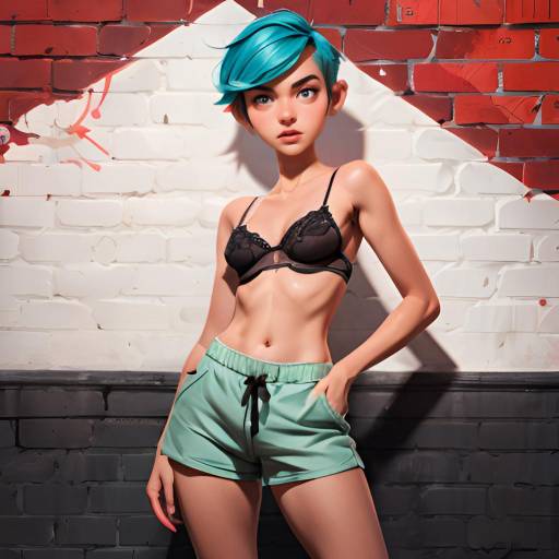 Urban Rebellion: Teenager in Banksy Style