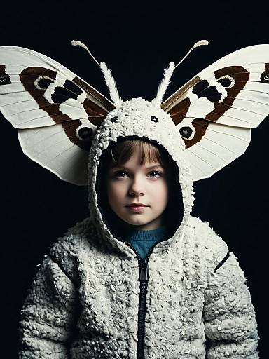 Boy in Moth Costume Portrait