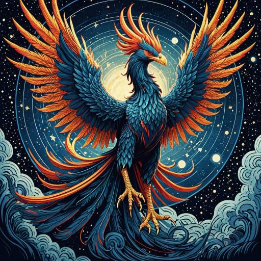 Celestial Phoenix Digital Illustration Celestial Phoenix Digital Illustration