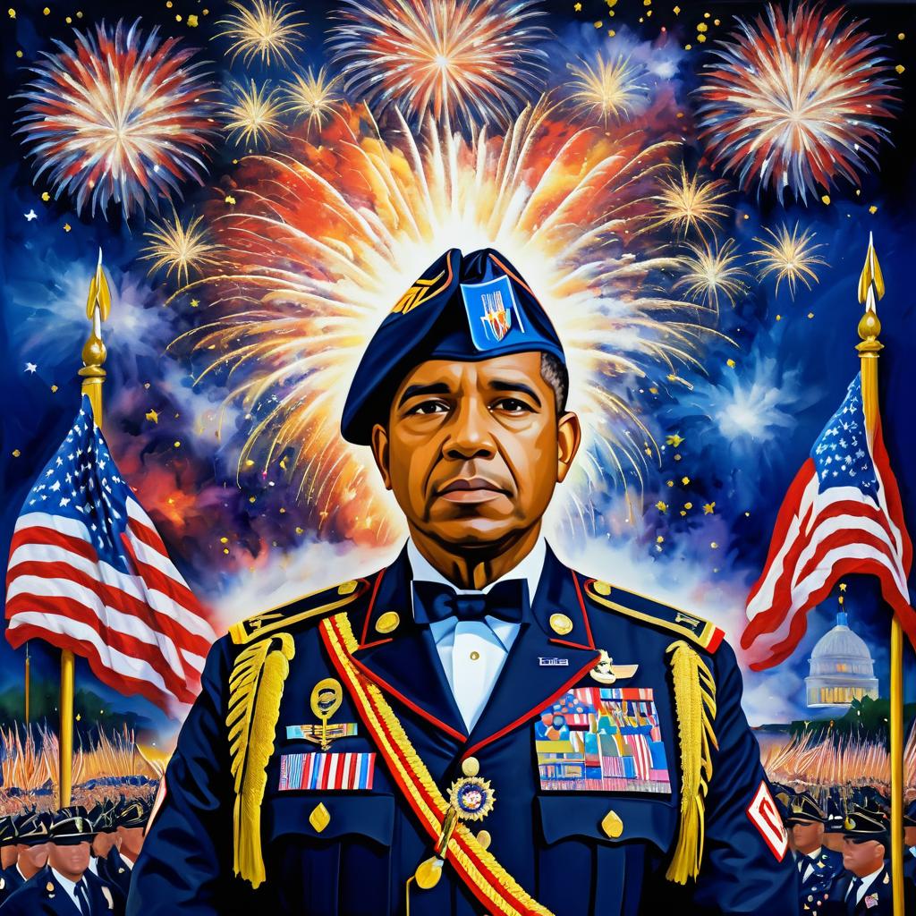 Patriotic Portrait of 2016 President