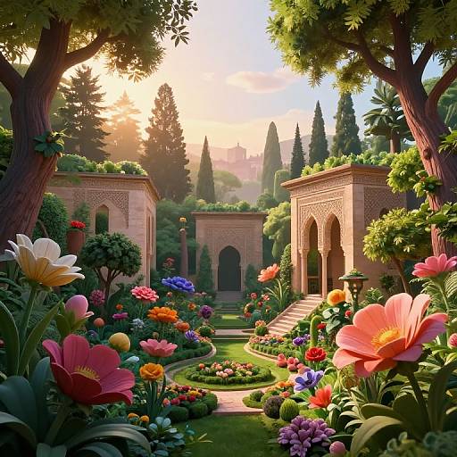 Surreal Dragon's-Eye Garden Vista