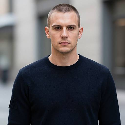 Realistic Portrait of Fit European Man