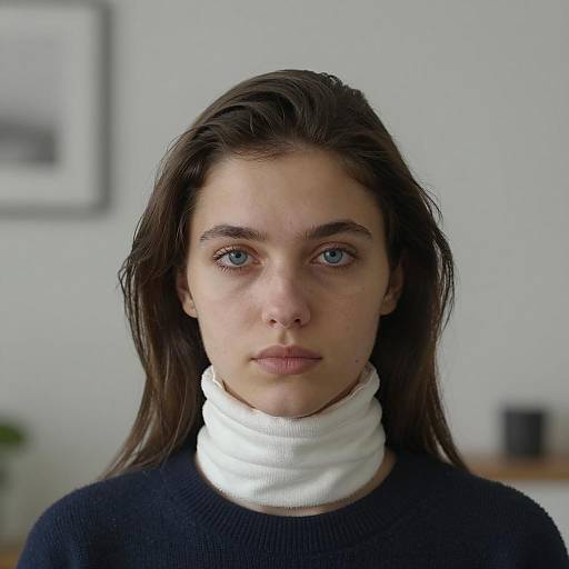 Portrait of a Young Woman Indoors
