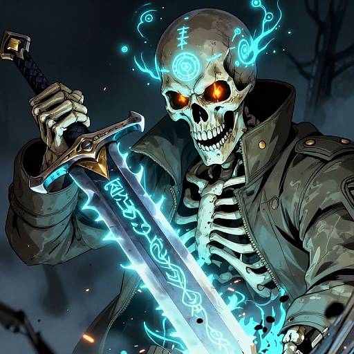 Grizzled Necromancer with Chainsword